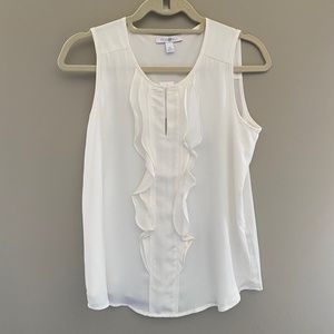 Sheer white Roz & Ali top